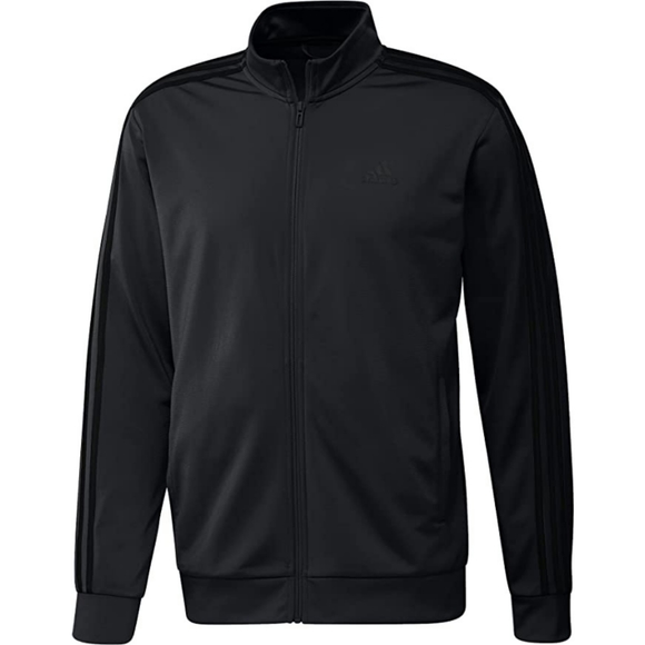 SOLD Adidas Men's 3 Stripes Track Suit 2pc Set Size Medium Black/Black - Picture 3 of 16